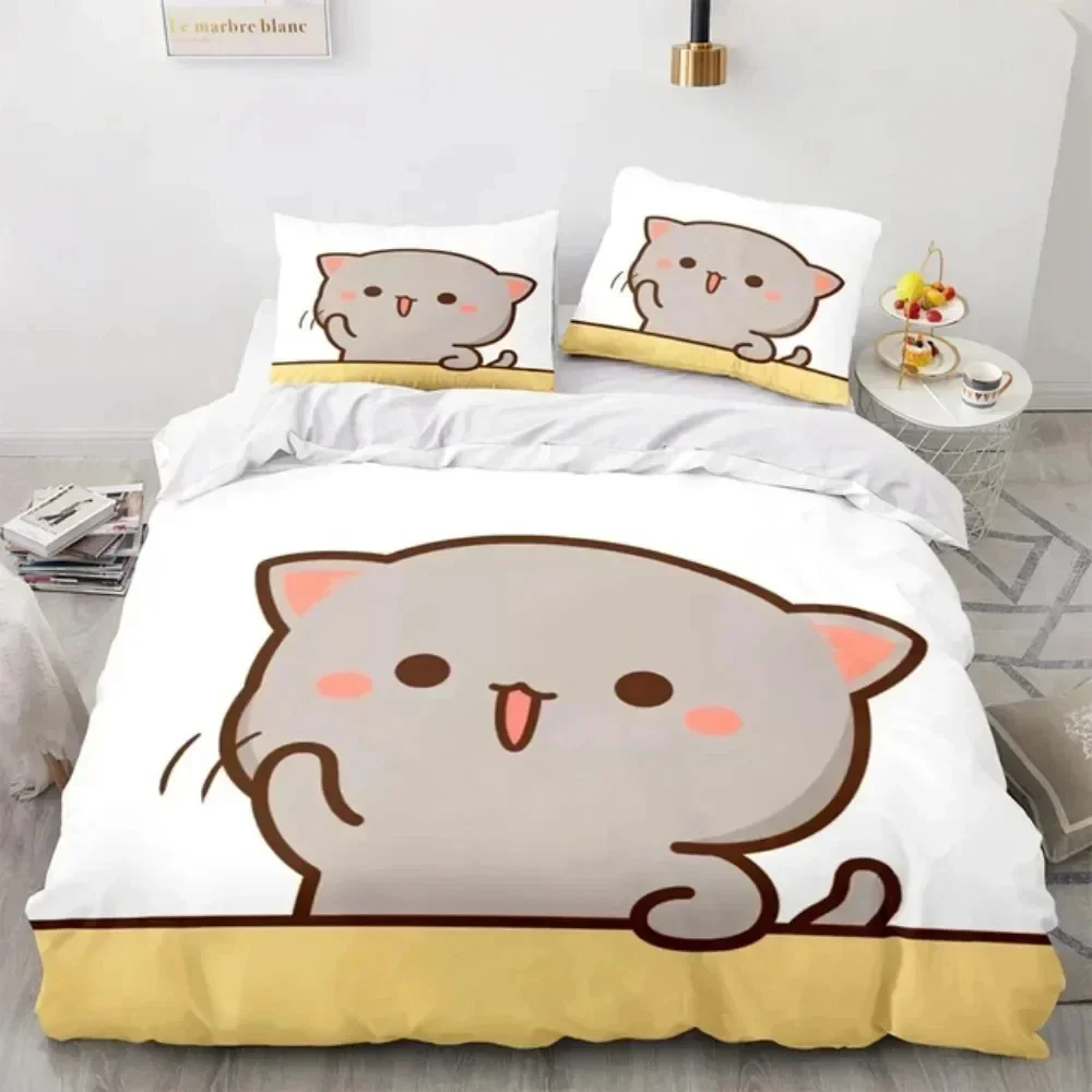 3D Cartoon Schattige Perzik Ka - Linen Duvet Cover recensie en prijs